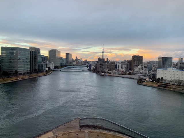 強い北風に負けず夕暮れのお散歩🌪