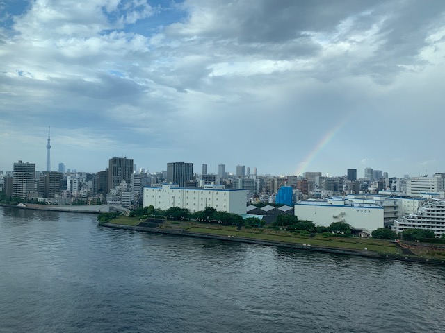 雨上がりの虹