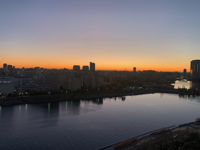 朝から快晴「覚悟を決めて前進」