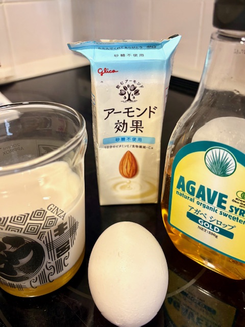 外出前の簡単プリン作り