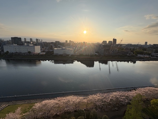 明るく穏やかな春の夜明け「考えてみよう」