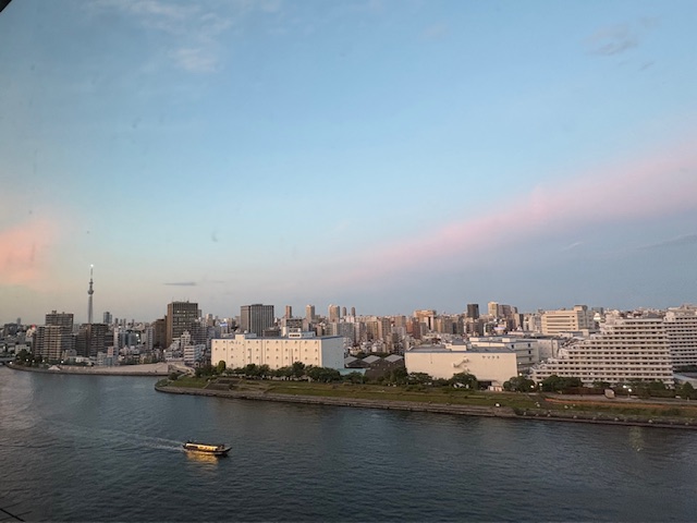 ホッとひと息優しい色合いの夕暮れ
